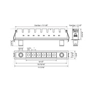 Elite MR-F-D-6-PADJ-2 Micro Series 6-Module Recessed Downlight with 2 Pull Down Adjustable Head, Flood Beam