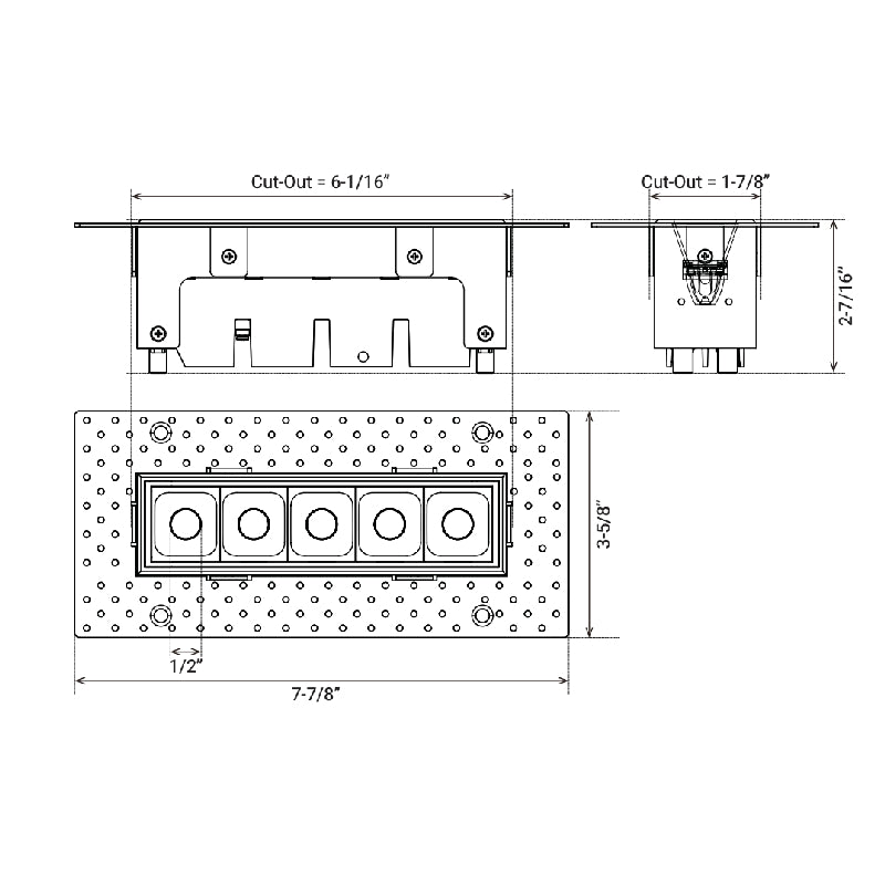 Elite MR-RTL-D-5 Micro Series Trimless Recessed Downlight