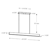 Dals MSLPD48-CC 47" Pinpoint Multi-Spot Linear Pendant, 5CCT Selectable