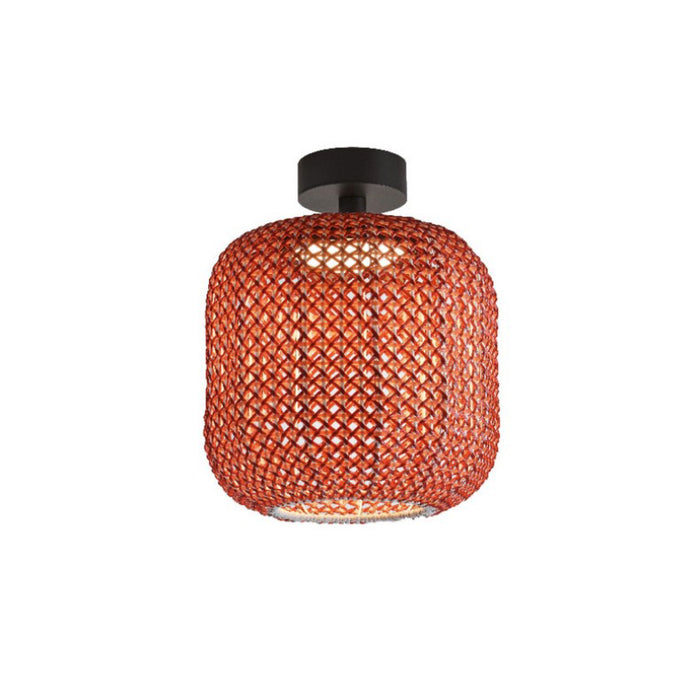 Bover Nans PF/31 1-lt 12" LED Outdoor Semi Flush, 0-10V-Red