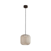 Bover Nans S/31 1-lt 12" LED Outdoor Pendant, TRIAC-Beige