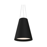 Accord 1146 Conical 3-lt 20" LED Pendant, E26 Base - Organic Black