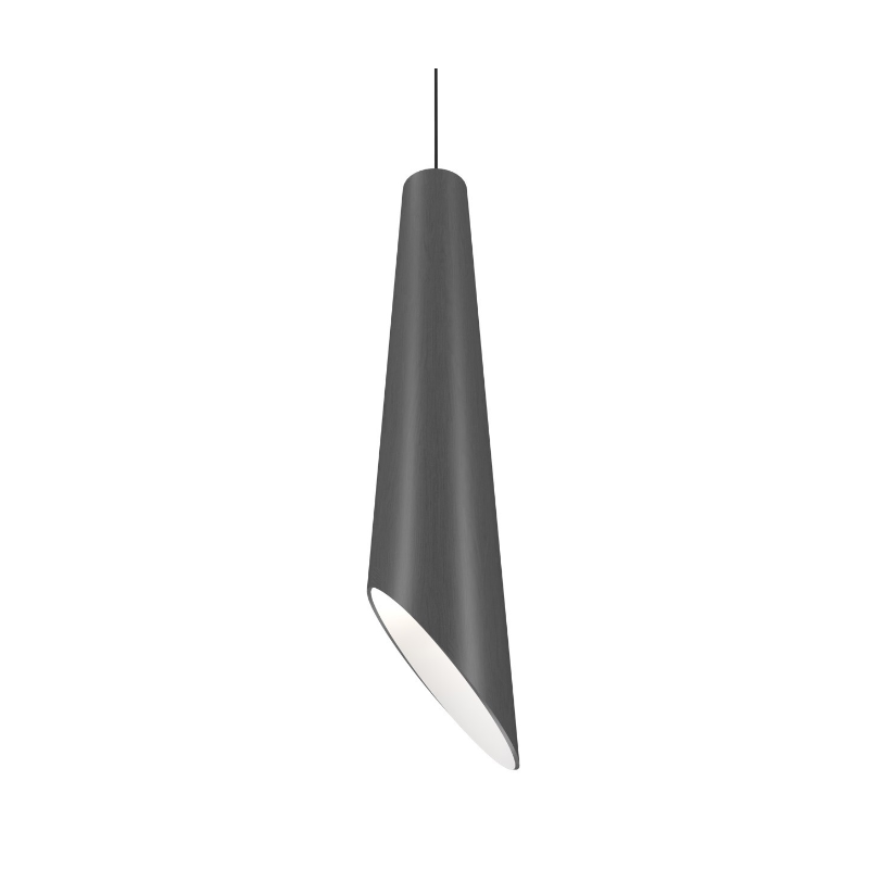 Accord 1277 Conical 1-lt 6" LED Pendant - Organic Lead Grey