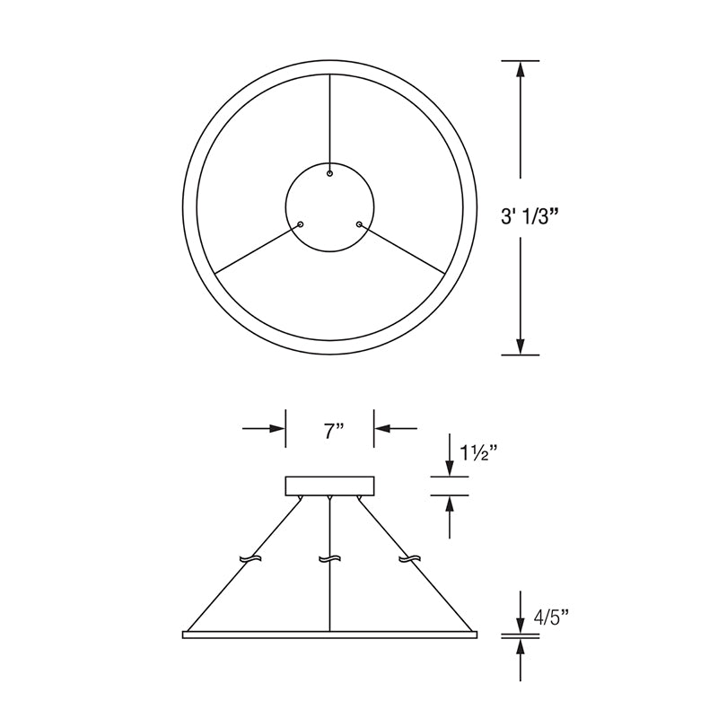 Elite OPR3-LED 3-ft LED Circular Pendant