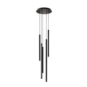 Dals PDLED120-5 5-lt 22" LED Cylindrical Pendant Cluster, 3CCT Selectable - Black