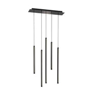 Dals PDLED120-55Q 5-lt 47" LED Cylindrical Pendant Rectangular Cluster, 3CCT Selectable