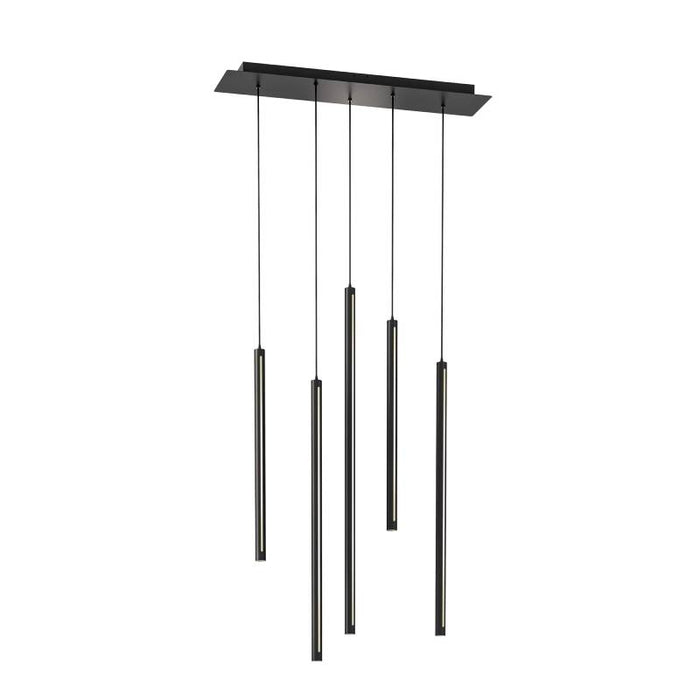 Dals PDLED120-55Q 5-lt 47" LED Cylindrical Pendant Rectangular Cluster, 3CCT Selectable