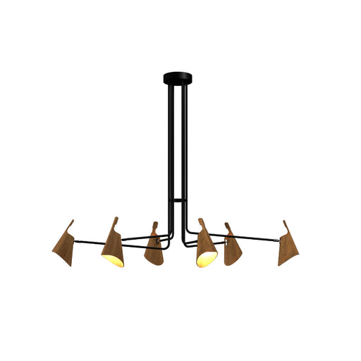 Accord 1447 Balance 6-lt 61" LED Pendant-Louro Freijo