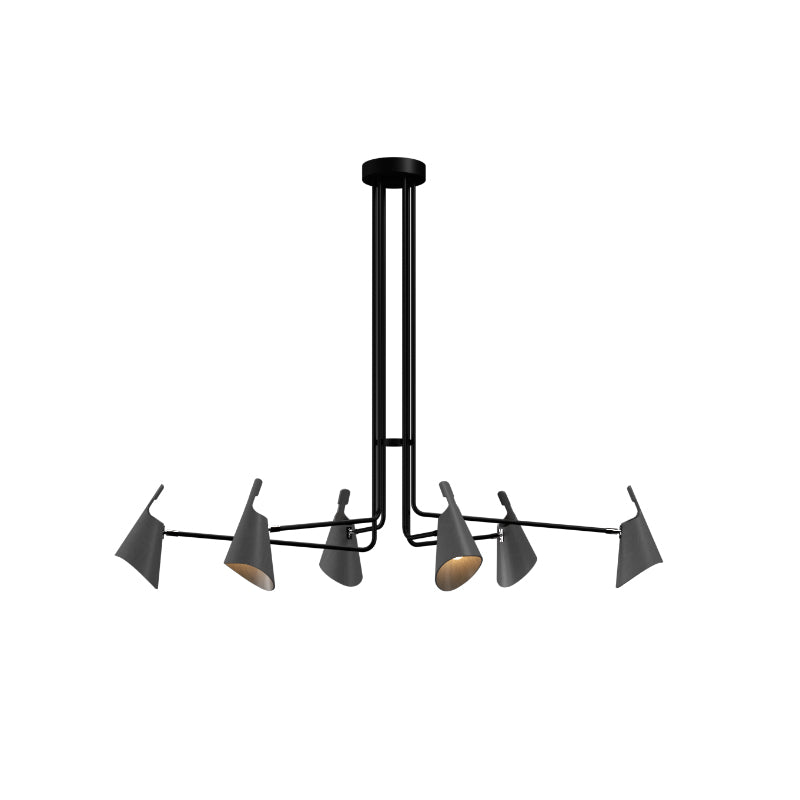 Accord 1447 Balance 6-lt 61" LED Pendant-Organic lead Grey