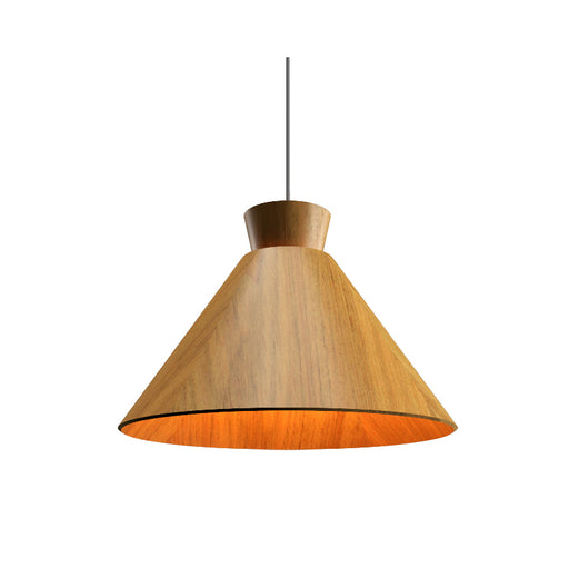 Accord 1474 Conical 1-lt 16" LED Pendant-Louro Freijo