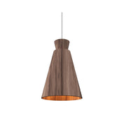 Accord 1473 Conical 1-lt 11" LED Pendant-American Walnut