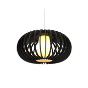 Accord 1217 Stecche Di Legno 1-lt 19" LED Pendant-Charcoal