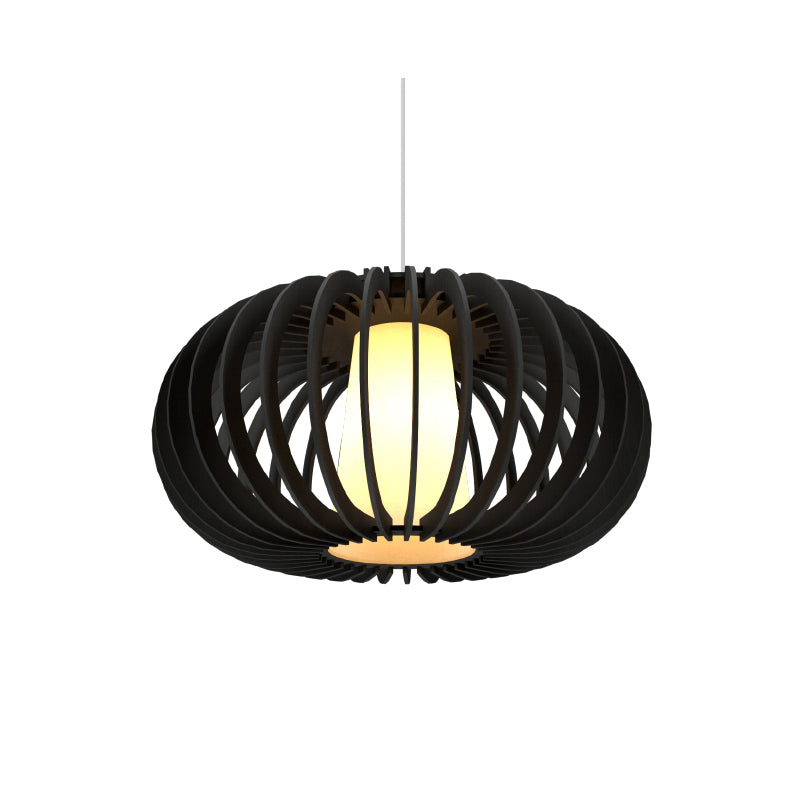 Accord 1217 Stecche Di Legno 1-lt 19" LED Pendant-Charcoal
