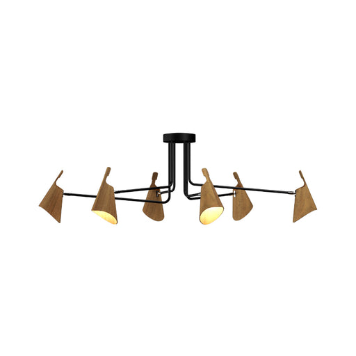 Accord 5104 Balance 6-lt 61" LED Semi Flush-Louro Freijo