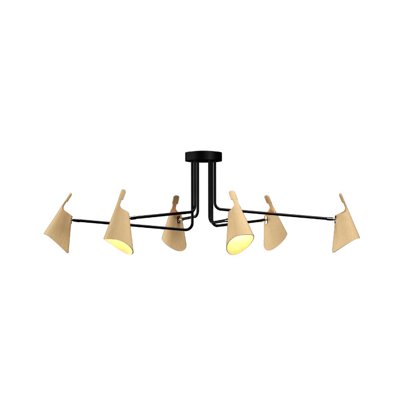 Accord 5104 Balance 6-lt 61" LED Semi Flush-Maple