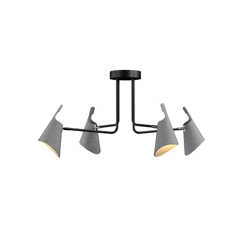 Accord 5105 Balance 4-lt 39" LED Semi Flush-Organic lead Grey