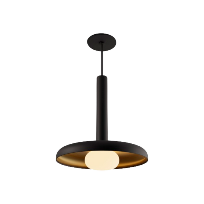 Koncept CMP-S1-S-12 Combi LED Pendant, Metal Shade with Frosted Glass Ball