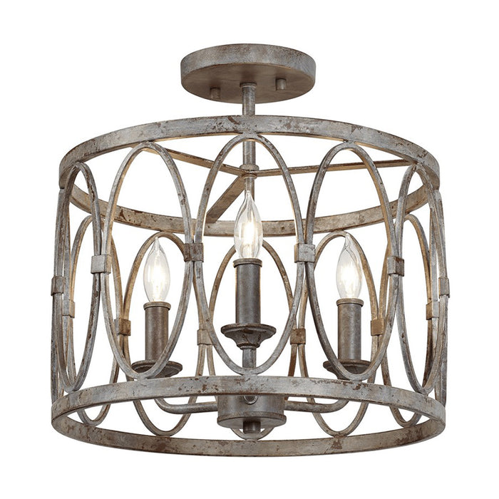 Visual Comfort SF346 Patrice 3-lt 14" Semi-Flush Mount