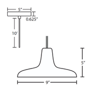 Besa 1XT-MODUS Modus 1-lt 9" LED Pendant, Cord Fixture with Flat Canopy