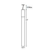 Besa 1KX-MONDO Mondo 1-lt 6" LED Pendant - 72" Height