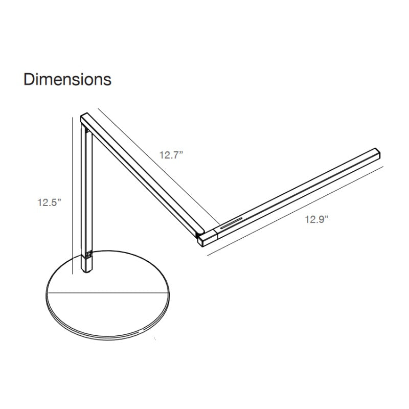 Koncept ZBD3100 Z-Bar Mini Gen 4 LED Desk Lamp, Power Base