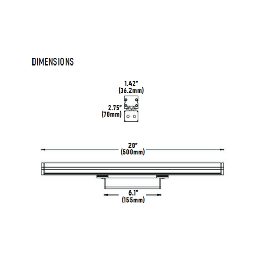 Core Lighting LWW-SL-RGBW 20" 18W High Output Mini RGB/RGBW Linear LED Wall Washer