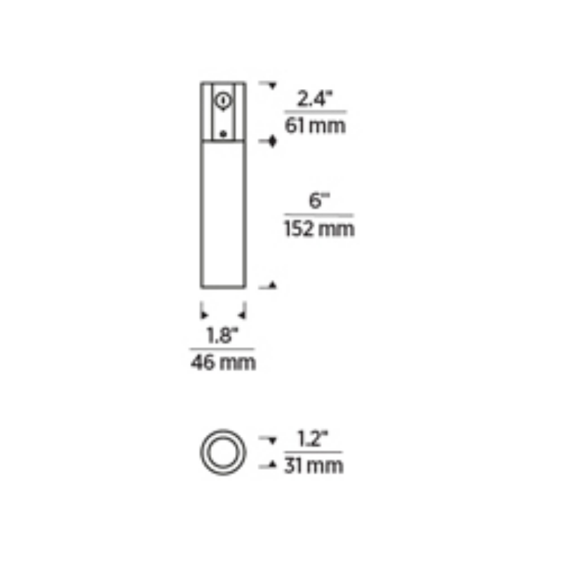 Element ENCY2R ENTRA 2" 12W Fixed LED Cylinder, Conduit Mount