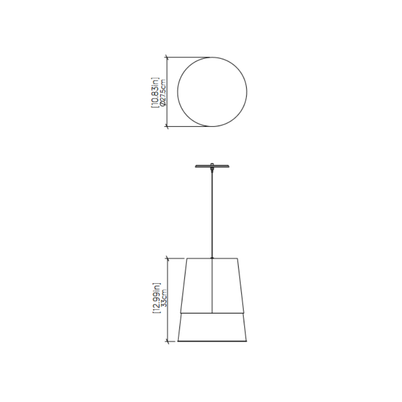 Accord 264 Conical 1-lt 11" LED Pendant, E26 Base