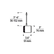 Visual Comfort 700MPBRK 3" 14.2W LED Burk Head with Monopoint Canopy, 6" Stem