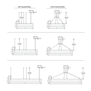 Elite LOOP-SQ-DI-LED Architectural LED Square Pendant, Direct/Indirect Light