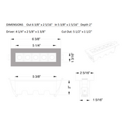 Lotus JXL-TXH05-T11W 6" 5-Light LED Linear Recessed Downlight, 5CCT Selectable