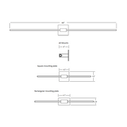Koncept ZBW-48 Z-Bar 48" LED Wall Sconce, Center Mount