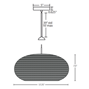 Besa 1TT-VENUS Venus 1-lt 18" LED Pendant, Stem Fixture
