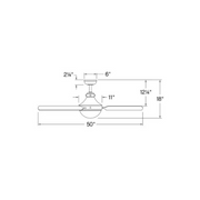 Hinkley 905950F Oliver 50" Ootdoor Ceiling Fan with LED Light Kit