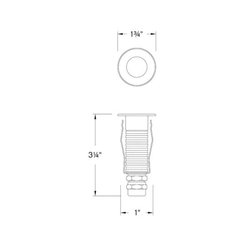 Hinkley 15074 Dot 2" 2.5W LED Round Button Light
