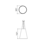 Accord 1146 Conical 3-lt 20" LED Pendant, E26 Base