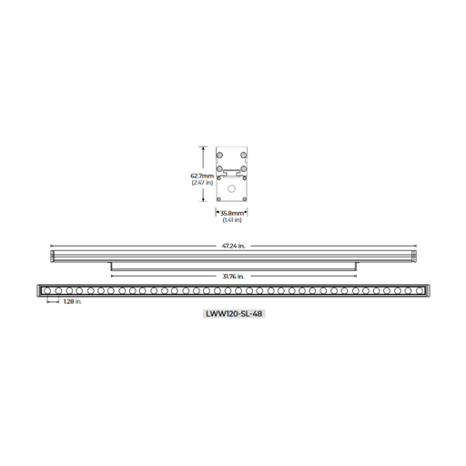 Core Lighting LWW120-SL 48" 36W High Output Linear LED Wall Washer