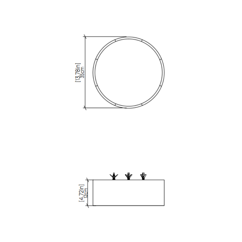 Accord 504LED Cylindrical 1-lt 14" LED Flush Mount