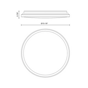 Kuzco FM43315-5CCT Brook 1-lt 15" LED Flush Mount, 5CCT Selectable