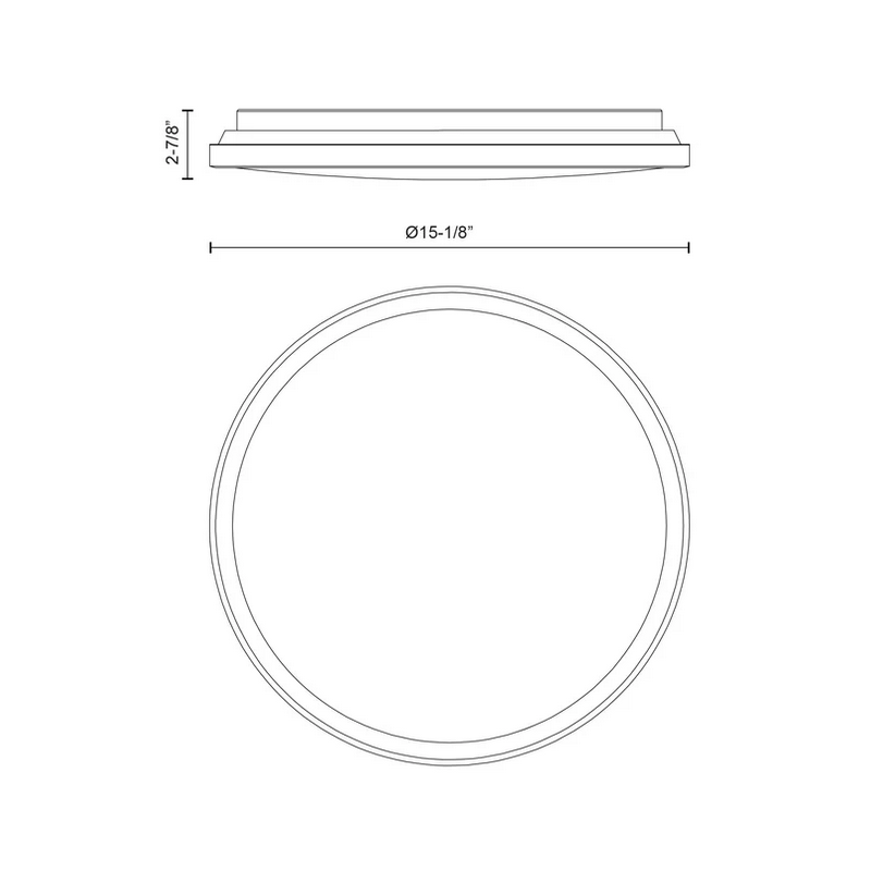 Kuzco FM43315-5CCT Brook 1-lt 15" LED Flush Mount, 5CCT Selectable