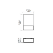 Accord 444 Clean 1-lt 12" Tall LED Wall Light, E26 Base
