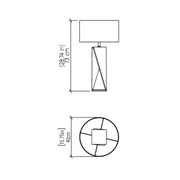 Accord 7044 Spin 1-lt 29" Tall LED Table Lamp