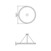 Accord 1356 Facet 1-lt 39" LED Pendant