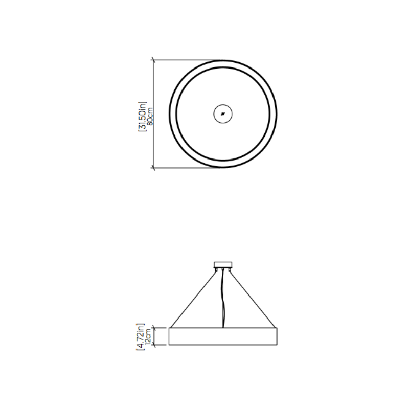 Accord 1351 Cylindrical 1-lt 32" LED Pendant
