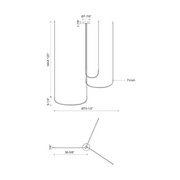 Kuzco MP89370-UNV Talis 3-lt 71" LED Pendant