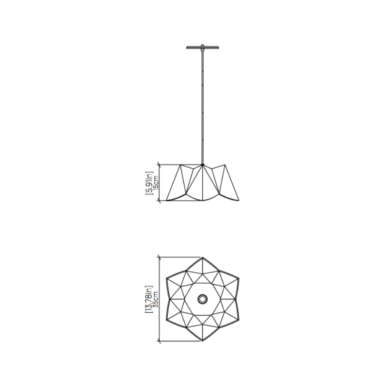 Accord 1299 Physalis 1-lt 14" LED Pendant