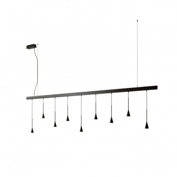 Bover Skybell Linear S/9L/22 9-lt 92" LED Pendant, Up and Down Light