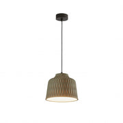 Bover Soft S/30 1-lt 12" LED Outdoor Pendant-Olive Grey