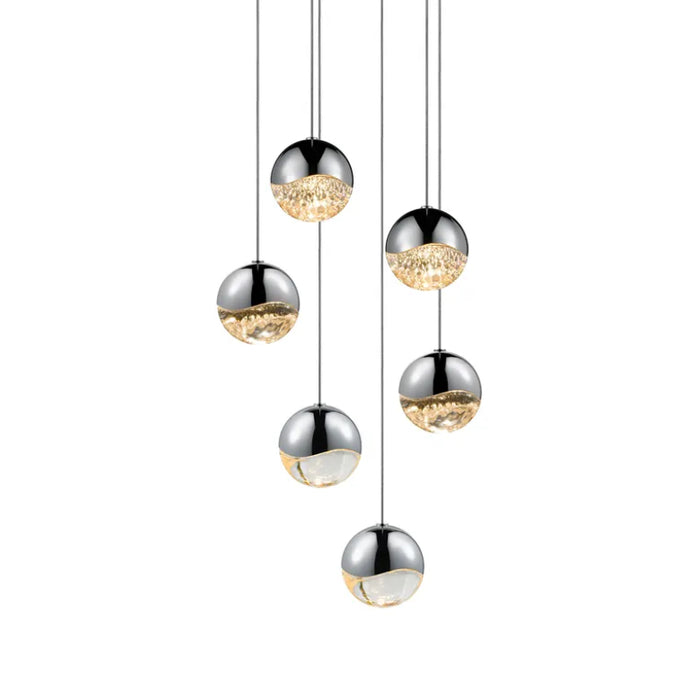 Sonneman 2915 Grapes 6-lt 11" LED Round Multipoint Pendant - Medium
