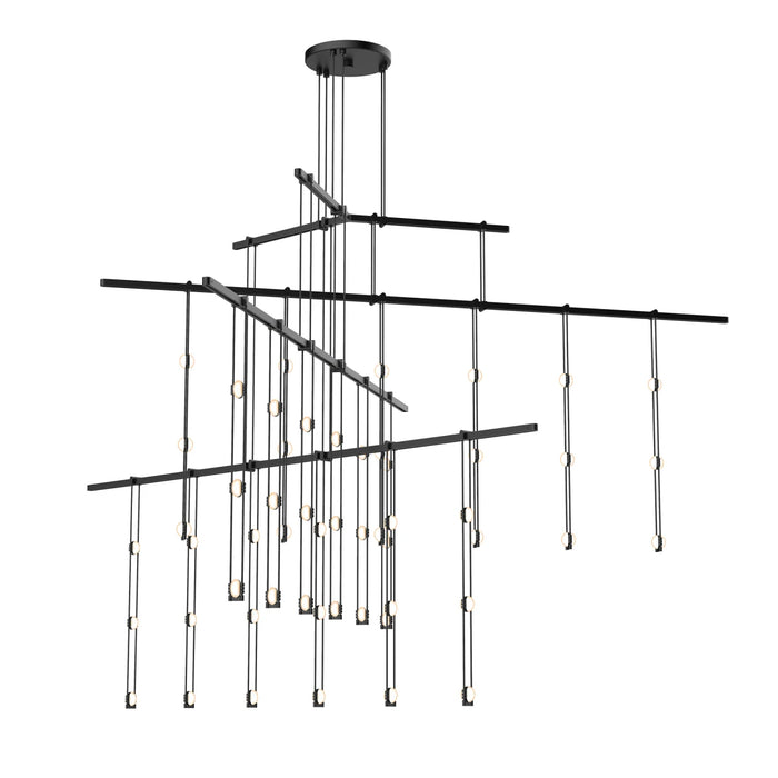 Sonneman S1D48K Suspenders 4-Tier Tri-Bar with Crystal Ladder Light Luminaires